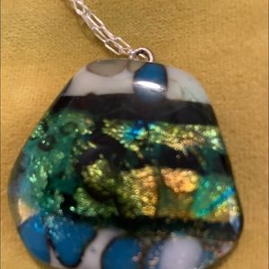 DICHROIC glass necklaces, no 2 are ever alike.